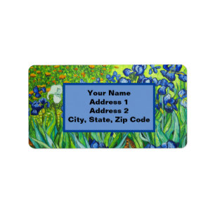 Van Gogh Irises Adressaufkleber