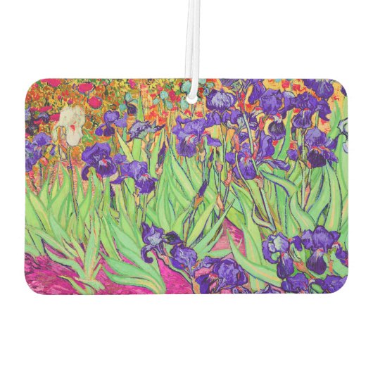 Van Gogh Irises, Aquamarin Autolufterfrischer (Rückseite)