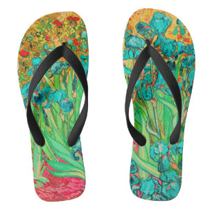 Van Gogh Irises/Aquamarin/St. Remy Badesandalen