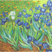 Van Gogh Irises Aufkleber (Vorderseite)