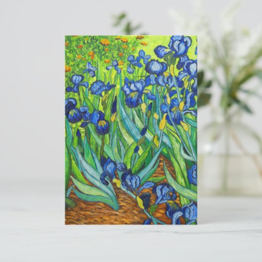 Van Gogh Irises Begleitkarte (Stehend Vorderseite)