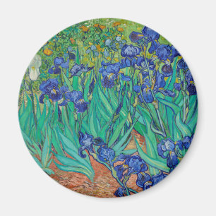 Van Gogh Irises. Blaue florale Natur Impressionism Magnet