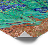 Van Gogh Irises. Blaue florale Vintage-Impressioni Poster (Ecke)