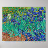Van Gogh Irises. Blaue florale Vintage-Impressioni Poster (Vorne)