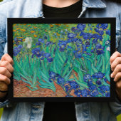 Van Gogh Irises. Blaue florale Vintage-Impressioni Poster
