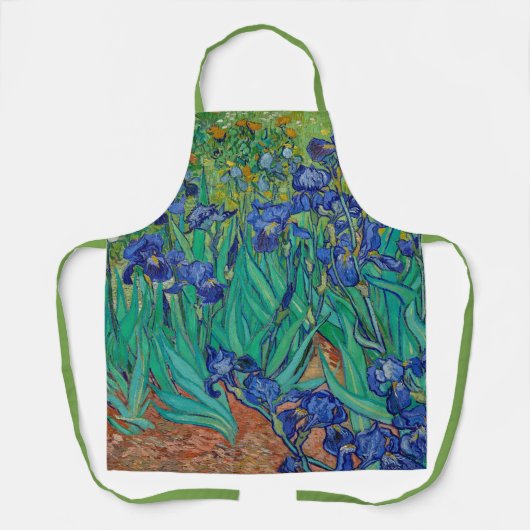 Van Gogh Irises Blumengrün Schürze (Vorderseite)