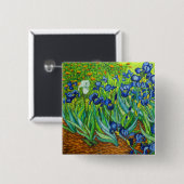 Van Gogh Irises Button (Vorne & Hinten)