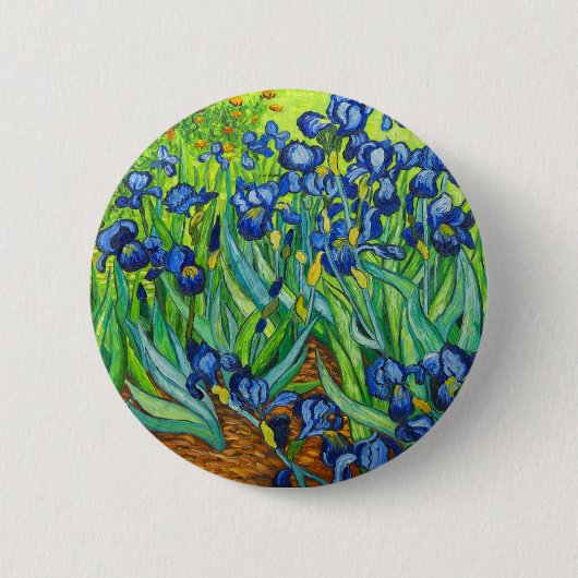 Van Gogh Irises Button (Vorderseite)
