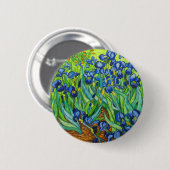 Van Gogh Irises Button (Vorne & Hinten)