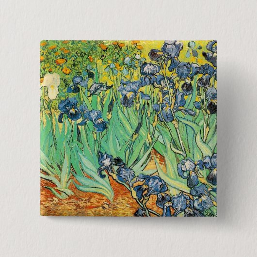 Van Gogh Irises Button (Vorderseite)