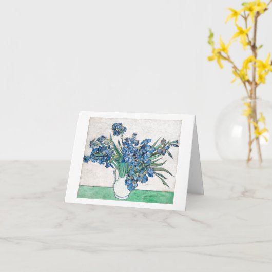VAN GOGH "IRISES" CUSTOMISABLEGREETKARTE KARTE (Gelbe Blume)
