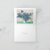 VAN GOGH "IRISES" CUSTOMISABLEGREETKARTE KARTE (Innenseite)