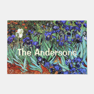 Van Gogh Irises die Blumen Blumen personifizieren Fußmatte