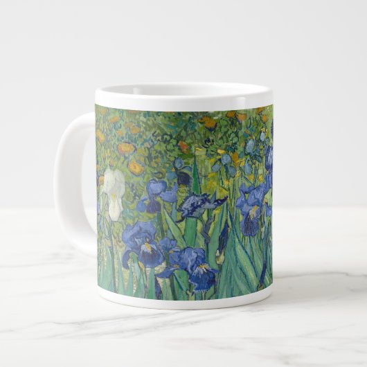 Van Gogh Irises (F608) Fine Art Jumbo-Tasse (Vorderseite Links)
