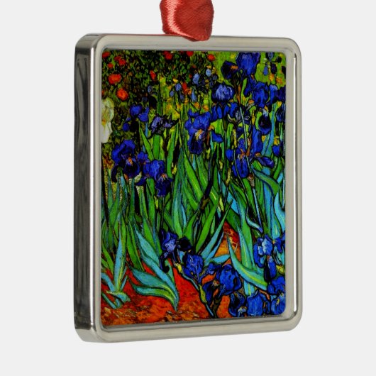 Van Gogh - Irises, famous painting, Ornament Aus Metall (Rechts)