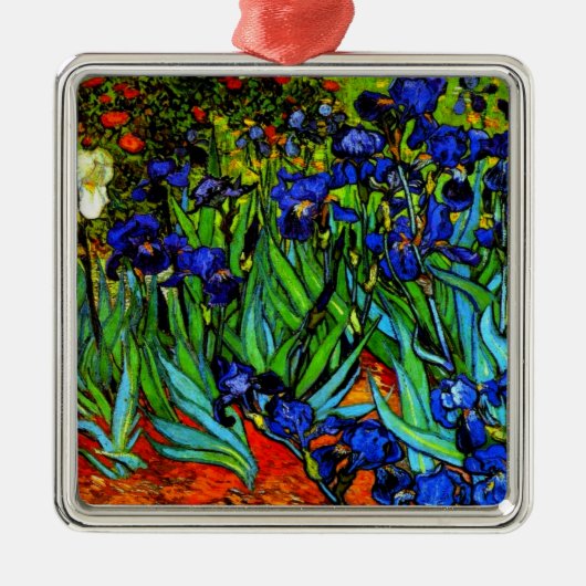 Van Gogh - Irises, famous painting, Ornament Aus Metall (Vorne)