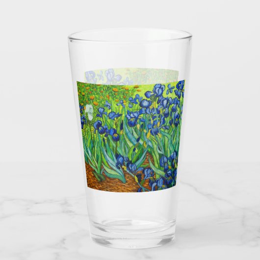 Van Gogh Irises Glas (Rückseite)