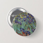Van Gogh Irises Impressionist Painting Button (Vorne & Hinten)