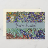 Van Gogh Irises Impressionist Painting Einladung (Vorne/Hinten)