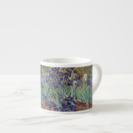 Van Gogh Irises Impressionist Painting Espressotasse (Vorderseite Rechts)