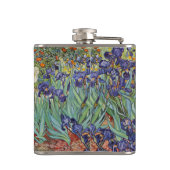 Van Gogh Irises Impressionist Painting Flachmann (Rückseite)