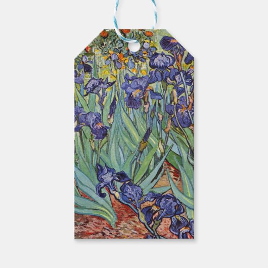 Van Gogh Irises Impressionist Painting Geschenkanhänger (Vorderseite)