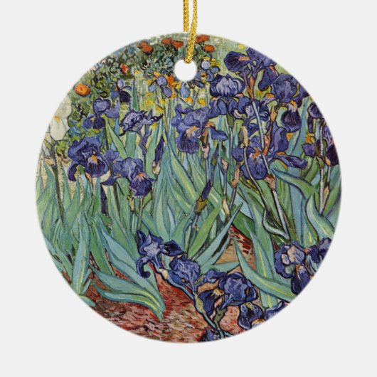 Van Gogh Irises Impressionist Painting Keramik Ornament (Vorne)