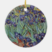 Van Gogh Irises Impressionist Painting Keramik Ornament (Hinten)