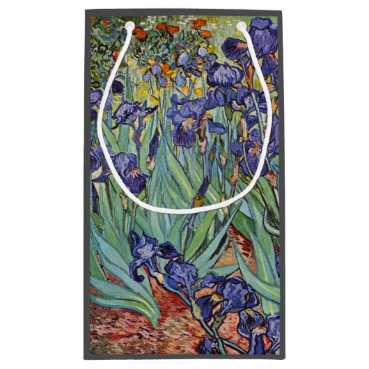 Van Gogh Irises Impressionist Painting Kleine Geschenktüte (Rückseite)