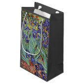 Van Gogh Irises Impressionist Painting Kleine Geschenktüte (Rückseite Schrägansicht)