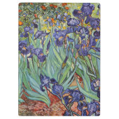 Van Gogh Irises Impressionist Painting Klemmbrett (Rückseite)