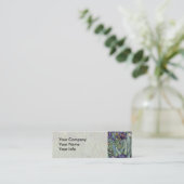 Van Gogh Irises Impressionist Painting Mini Visitenkarte (Stehend Vorderseite)