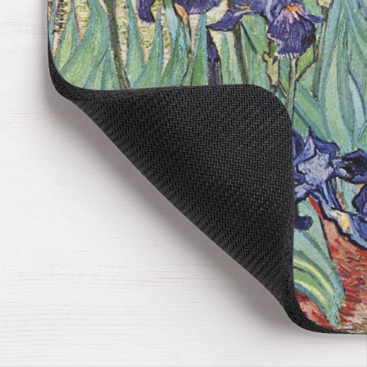Van Gogh Irises Impressionist Painting Mousepad (Ecke)