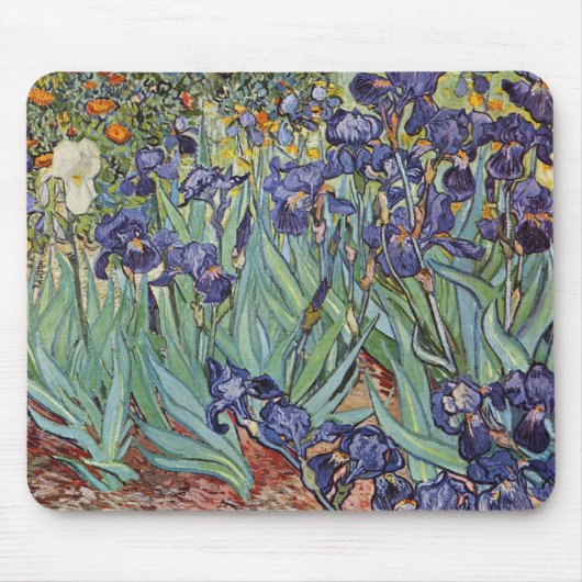 Van Gogh Irises Impressionist Painting Mousepad (Vorne)