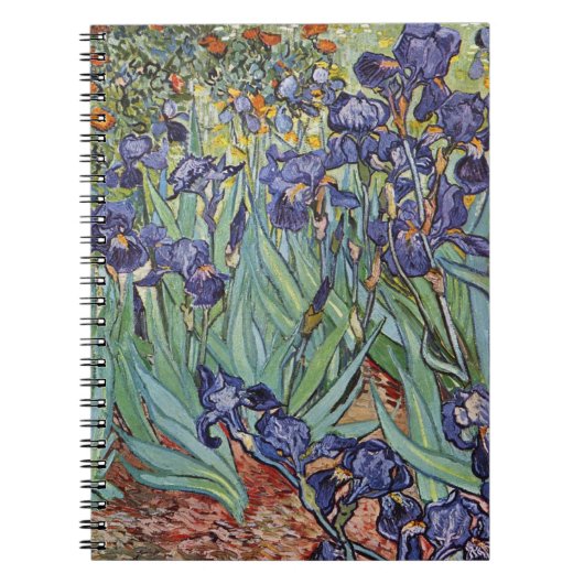 Van Gogh Irises Impressionist Painting Notizblock (Vorderseite)
