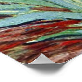 Van Gogh Irises Impressionist Painting Poster (Ecke)