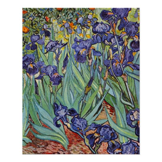 Van Gogh Irises Impressionist Painting Poster (Vorderseite)