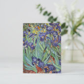 Van Gogh Irises Impressionist Painting Postkarte (Stehend Vorderseite)