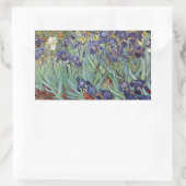 Van Gogh Irises Impressionist Painting Rechteckiger Aufkleber (Tasche)