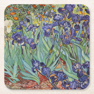 Van Gogh Irises Impressionist Painting Rechteckiger Pappuntersetzer