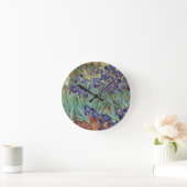 Van Gogh Irises Impressionist Painting Runde Wanduhr (Zuhause)