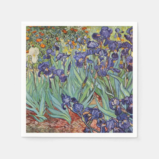 Van Gogh Irises Impressionist Painting Serviette (Vorderseite)