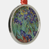 Van Gogh Irises Impressionist Painting Silbernes Ornament (Rechts)