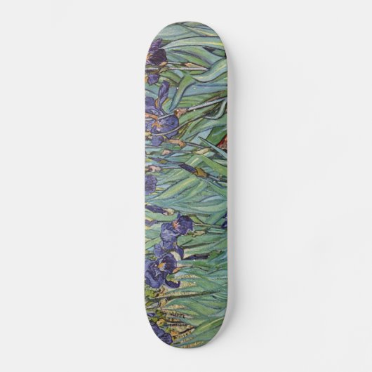 Van Gogh Irises Impressionist Painting Skateboard (Vorderseite)