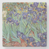 Van Gogh Irises Impressionist Painting Steinuntersetzer (Vorderseite)