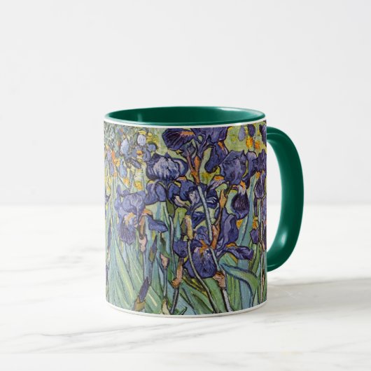 Van Gogh Irises Impressionist Painting Tasse (VorderseiteRechts)