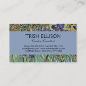 Van Gogh Irises Impressionist Painting Visitenkarte (Rückseite)