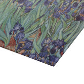 Van Gogh Irises Impressionistisches Gemälde Schneidebrett (Ecke)