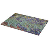 Van Gogh Irises Impressionistisches Gemälde Schneidebrett (Ecke)