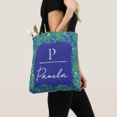 Van Gogh Irises Kelly Green Monogramm  Tasche (Von Nahem)